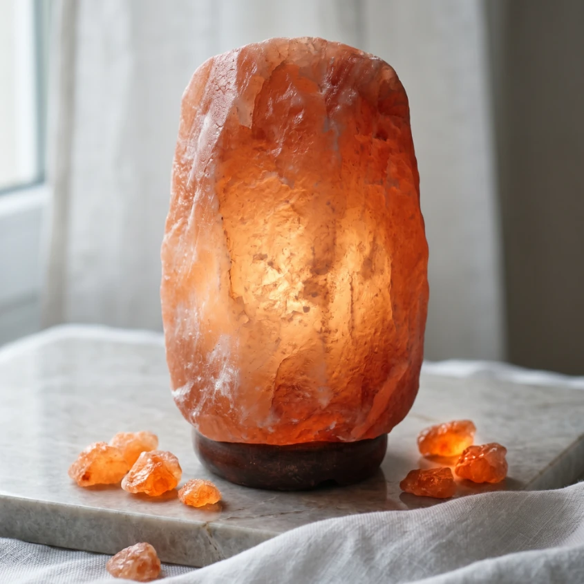 lampa naturalna czerwona 2-3 kg włączona